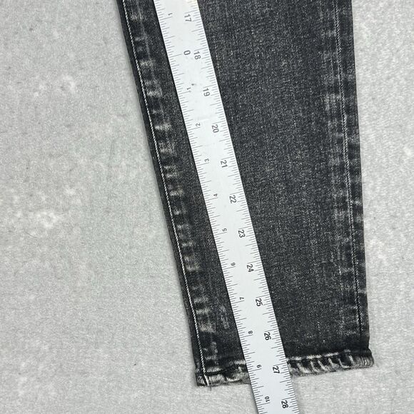 Moussy Vintage Jeans Size 27 Black Howa Skinny Distressed Pockets Japan - Picture 8 of 14